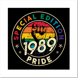 Vintage 1989 Gay Shirt Pride LGBT Gift Equality Outfit Birthday Posters and Art
